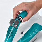 Polti Vaporella Quick & Slide QS210, Iron with digital display, white and turquoise color, 1.9m Cable