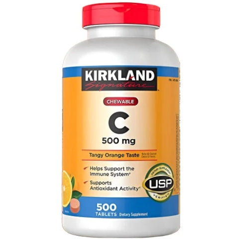 Kirkland Signature Chewable Vitamin C 500mg -500 Tabs