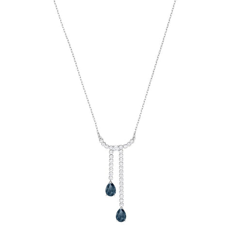 SWAROVSKI Crystal Vintage Y Necklace - White, Rhodium Plating #5457628