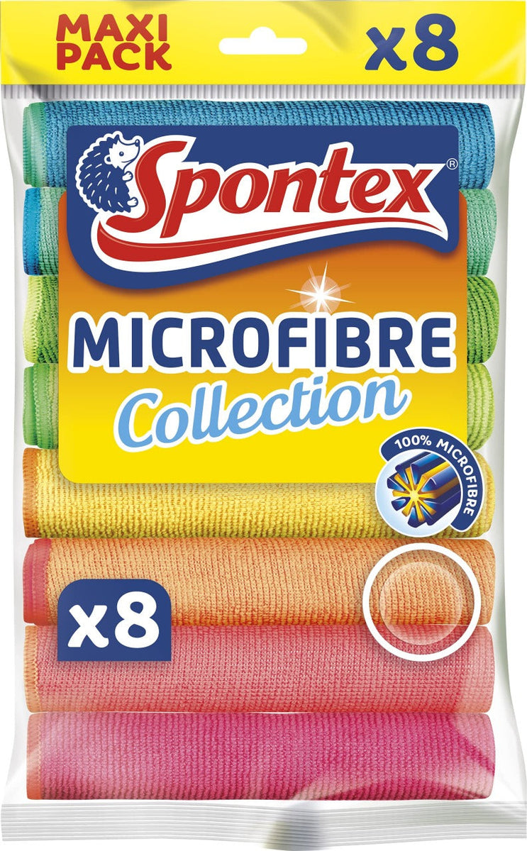 Spontex Microfibre Multi-Purpose Cloths - Pack of 8 x 5 – Shoppers