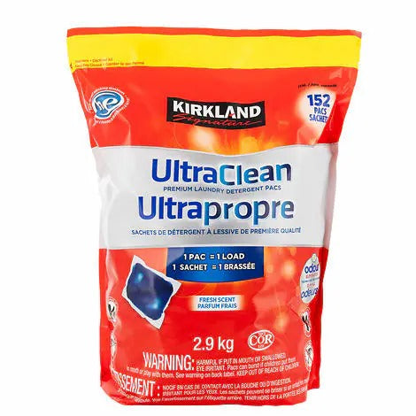Kirkland Signature Ultra Clean Laundry Detergent Pac's 152