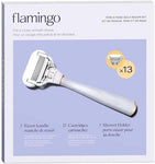Flamingo Razor Shave Kit, 1 Lilac Handle + 13 Cartridges