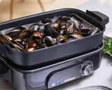 Cuisinart Cook In 5 in 1 Multi Cooker - Grill, Sear, Steam, Simmer and Cook - Non-Stick - Midnight Grey - GRMC3U