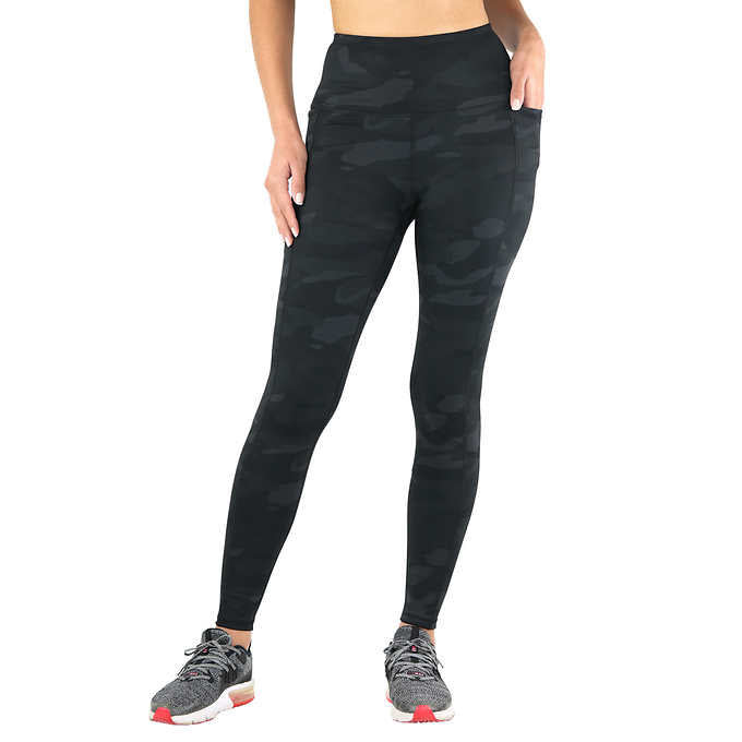 Spyder Women's Full Length Leggings with Pockets - Black Camouflage –