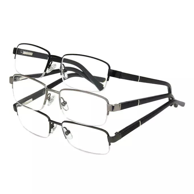 Design Optics by Foster Grant Metal Reading Glasses 3-Pack
