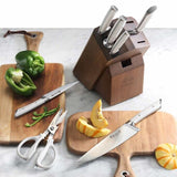 Cangshan Rainier Series German Steel Forged 8 - Piece Knife Block Set (White)