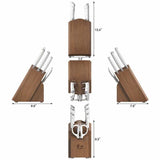Cangshan Rainier Series German Steel Forged 8 - Piece Knife Block Set (White)
