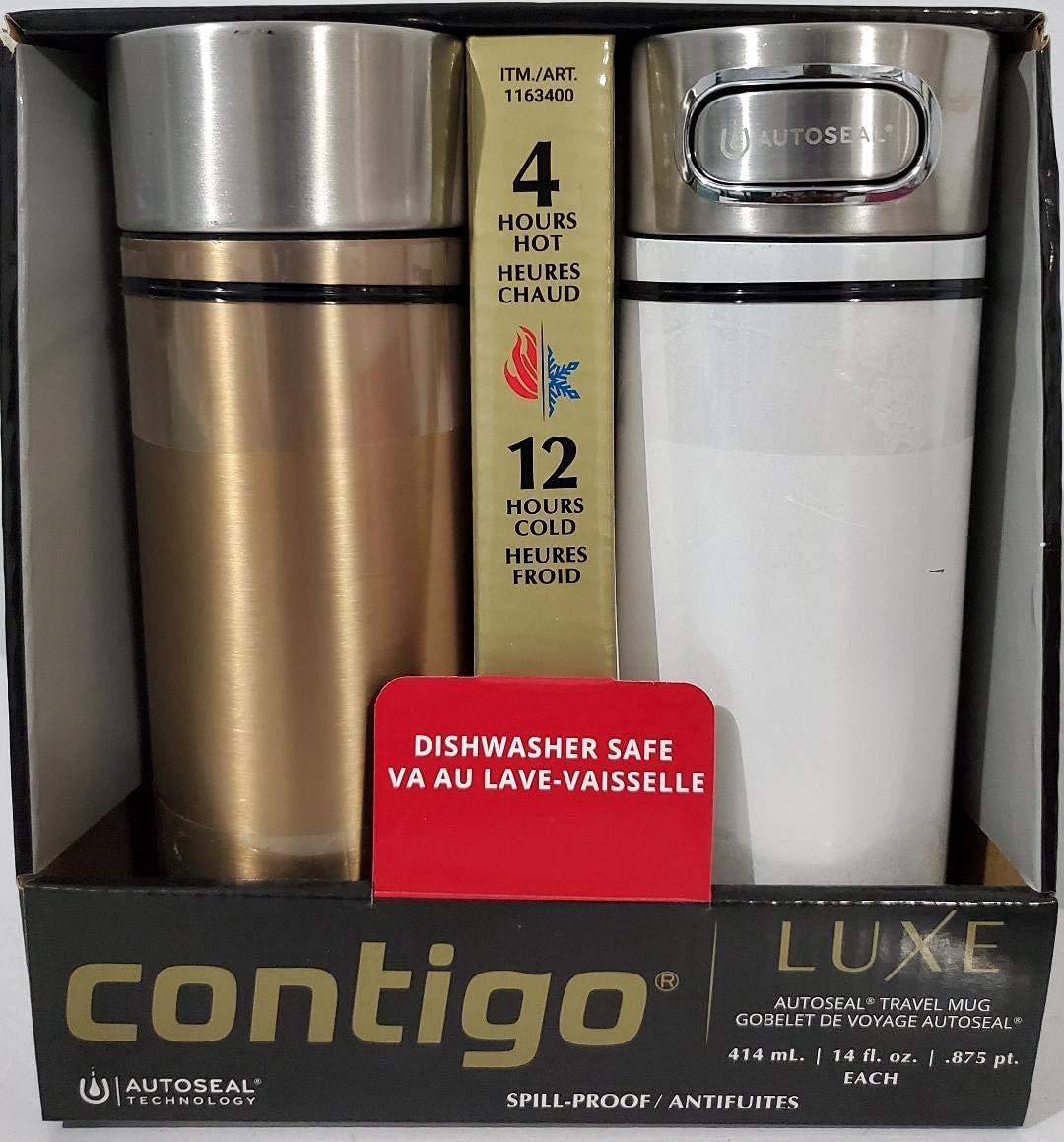 Contigo Luxe 14 oz. Travel Mug, 2 pk. - Merlot and Chardonnay