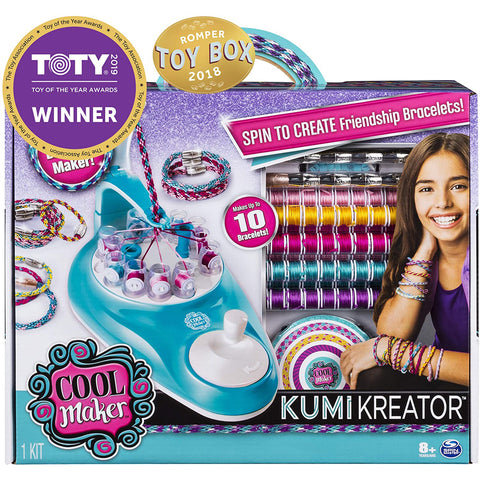 Cool Maker, KumiKreator Friendship Bracelet Maker, Makes Up to 10 Bracelets, for Ages 8 and Up. - shopperskartuae