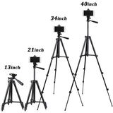 Phone Tripod,LINKCOOL 42" Aluminum Lightweight Portable Camera Tripod for Iphone/Samsung/Smartphone/Action Camera/DSLR Camera with Phone Holder & Wireless Bluetooth Control Remote - Black. - shopperskartuae