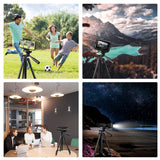 Phone Tripod,LINKCOOL 42" Aluminum Lightweight Portable Camera Tripod for Iphone/Samsung/Smartphone/Action Camera/DSLR Camera with Phone Holder & Wireless Bluetooth Control Remote - Black. - shopperskartuae