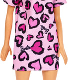Barbie Doll, Blonde, Wearing Pink Heart Print Dress & Platform Sneakers, for 3 to 7 Year Olds - GHW45