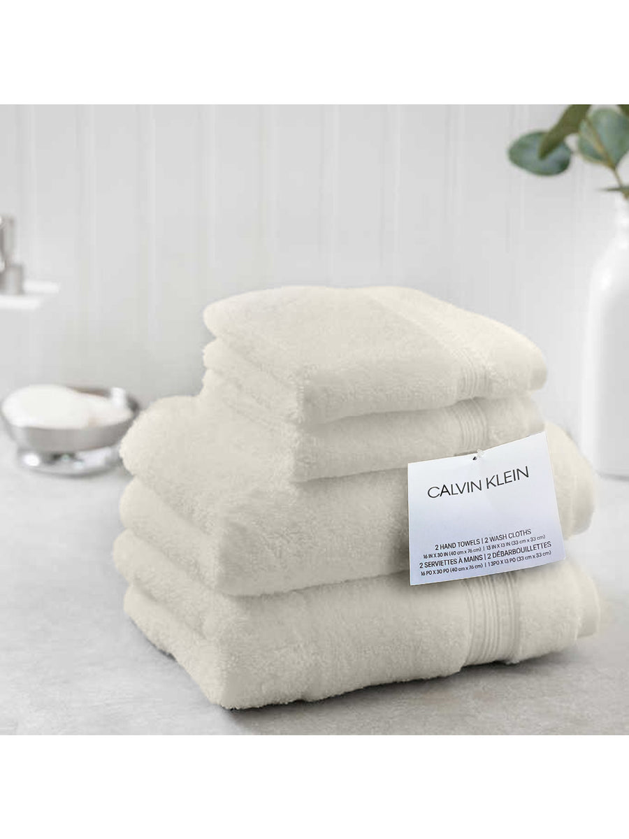 Calvin Klein Home Wash Cloth White