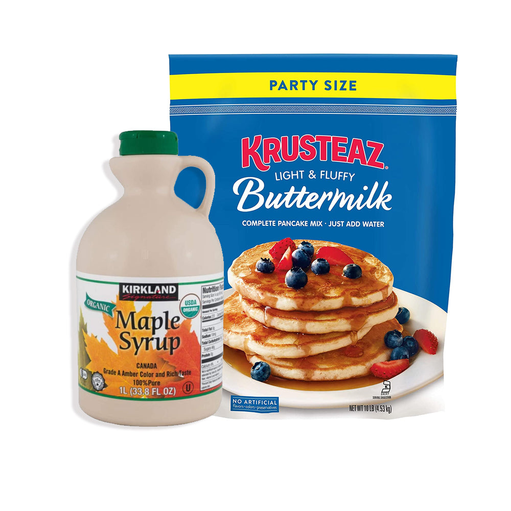 Kirkland Signature Organic Maple Syrup 1 Litre & Krusteaz Buttermilk C