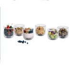 HENCKELS 6 Piece Double Wall Glass Bowl Set - Microwave And Dishwasher Safe