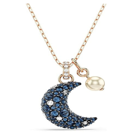 Swarovski Luna pendant, Moon, Multicolored, Rose gold-tone plated- 5671585