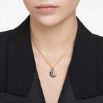 Swarovski Luna pendant, Moon, Multicolored, Rose gold-tone plated- 5671585