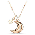 Swarovski Luna pendant, Moon, Multicolored, Rose gold-tone plated- 5671585