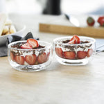 HENCKELS 6 Piece Double Wall Glass Bowl Set - Microwave And Dishwasher Safe