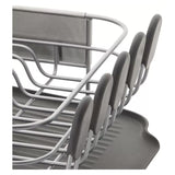 KitchenAid Compact Dish Drying Rack With Stainless Steel Panel - Grey (16 in X 12.6 in x 6.2 in)