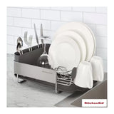 KitchenAid Compact Dish Drying Rack With Stainless Steel Panel - Grey (16 in X 12.6 in x 6.2 in)