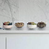 HENCKELS 6 Piece Double Wall Glass Bowl Set - Microwave And Dishwasher Safe