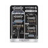 Wilkinson Sword Hydro 5 Ultimate Men’s Razor Set, 1 Handle + 9 Blades, 5-Blade Manual Shaving Razor with Hydrating Gel Pools & Flip Trimmer
