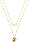 SWAROVSKI Humorist Gold-Plated Crystal Pendant Necklace Set 5351571