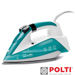 Polti Vaporella Quick & Slide QS210, Iron with digital display, white and turquoise color, 1.9m Cable