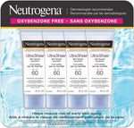 Neutrogena Ultra Sheer Dry-Touch Sunscreen SPF 60, Water & Sweat Resistant lotion, Pack of 4 X 88 ml - Shoppers-kart.com