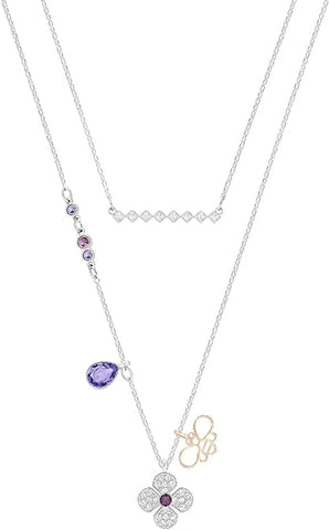 SWAROVSKI Glowing Clover Necklace - Purple #5273297