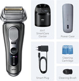 Braun Series 9 Pro+ 9675cc Electric Shaver for Men, Wet & Dry Foil Shaver, Advanced Men's Grooming Razor with Cleaning Function, Cleaning & Power Case - Grey