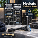 Wilkinson Sword Hydro 5 Ultimate Men’s Razor Set, 1 Handle + 9 Blades, 5-Blade Manual Shaving Razor with Hydrating Gel Pools & Flip Trimmer