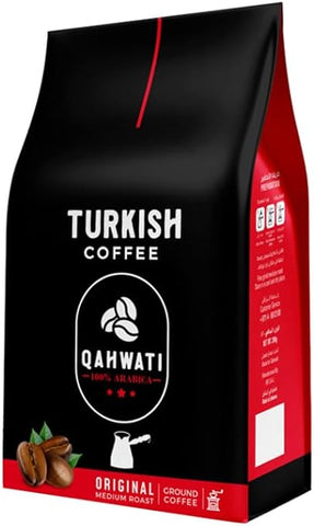 Qahwati Turkish Coffee,Original Medium Roast Ground Coffee 200g