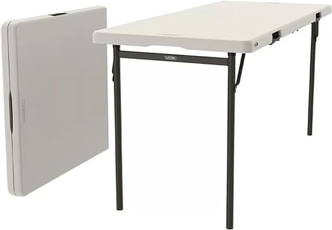 Lifetime Commercial Grade Lightweight Fold In Half Table, comfortably up to 8 seat - 183Cm, 6 ft.