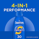 Coppertone Sport Sunscreen Continuous Spray SPF 30, Pack of 3 - 222ml Each