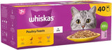 Whiskas 7+ Poultry Feasts Mixed Wet Cat Food 40 x 85g