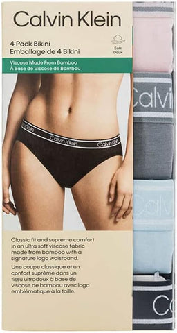 Calvin Klein Women's Cotton Stretch Bikini Underwear Black/Grey