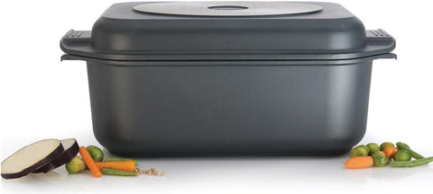 Eurocast by BergHOFF 10 Quart Double Roaster | Ceramic and Titanium Cooking Surface | Durable, Lightweight Cast Construction | Ovenproof Handles | Designed in Europe. Made for America