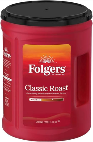 Folgers Classic Roast Ground Coffee, Rich Pure Taste (1.21Kg).