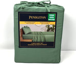 Pendleton 300 Thread Count Cotton King Size Bed Sheet Set Pack Of 6 (Pastel Green)