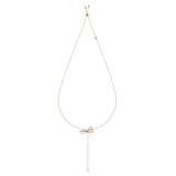 Swarovski Lifelong Bow Necklace 5447082: Adjustable, Rose Gold & Rhodium Finish