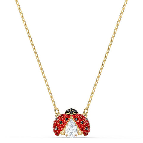 SWAROVSKI Sparkling Dance Ladybug Necklace - Red & Gold-tone plated #5521787