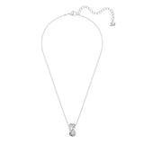 Swarovski Twist Rows Pendant – White & Rhodium Plated Elegance