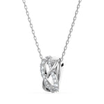 Swarovski Twist Rows Pendant – White & Rhodium Plated Elegance