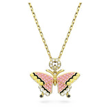 Swarovski Idyllia Butterfly Pendant – Multicolored Crystals & Gold-Tone