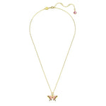 Swarovski Idyllia Butterfly Pendant – Multicolored Crystals & Gold-Tone