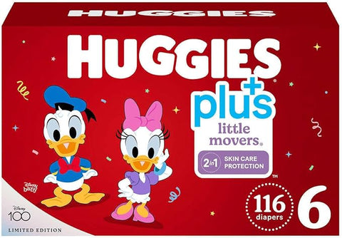 Huggies Little Movers Plus Diapers, Size 6 (116-Count)