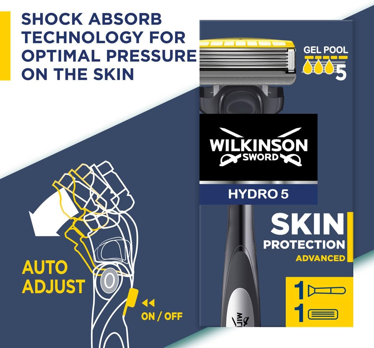 Wilkinson Sword Hydro 5 Skin Protection Advanced Men's Shaving Razor ...
