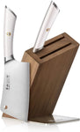 Cangshan ELBERT Series 3 Piece HUA Cleaver Knife Block Sets, Forged German Steel, Acacia Wood (White)